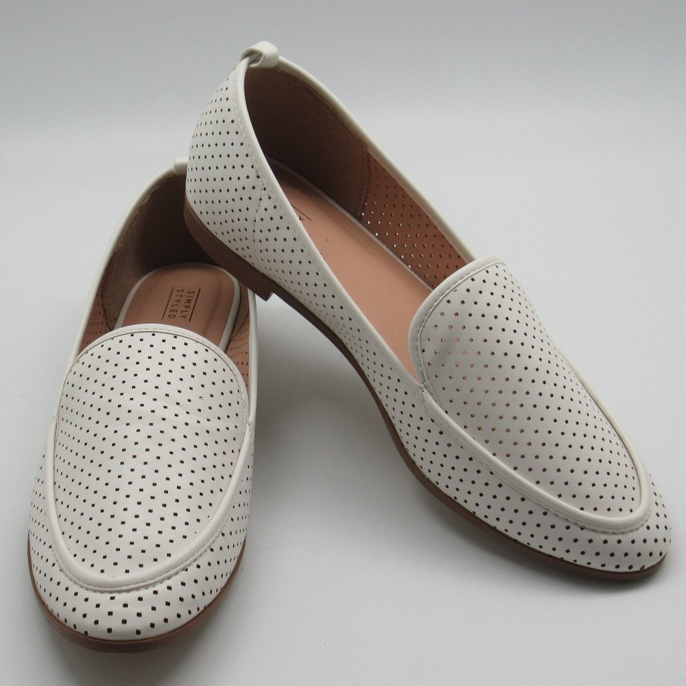 Simply Styled Women's Perry Loafer - White Size 11 - Picture 3 of 7